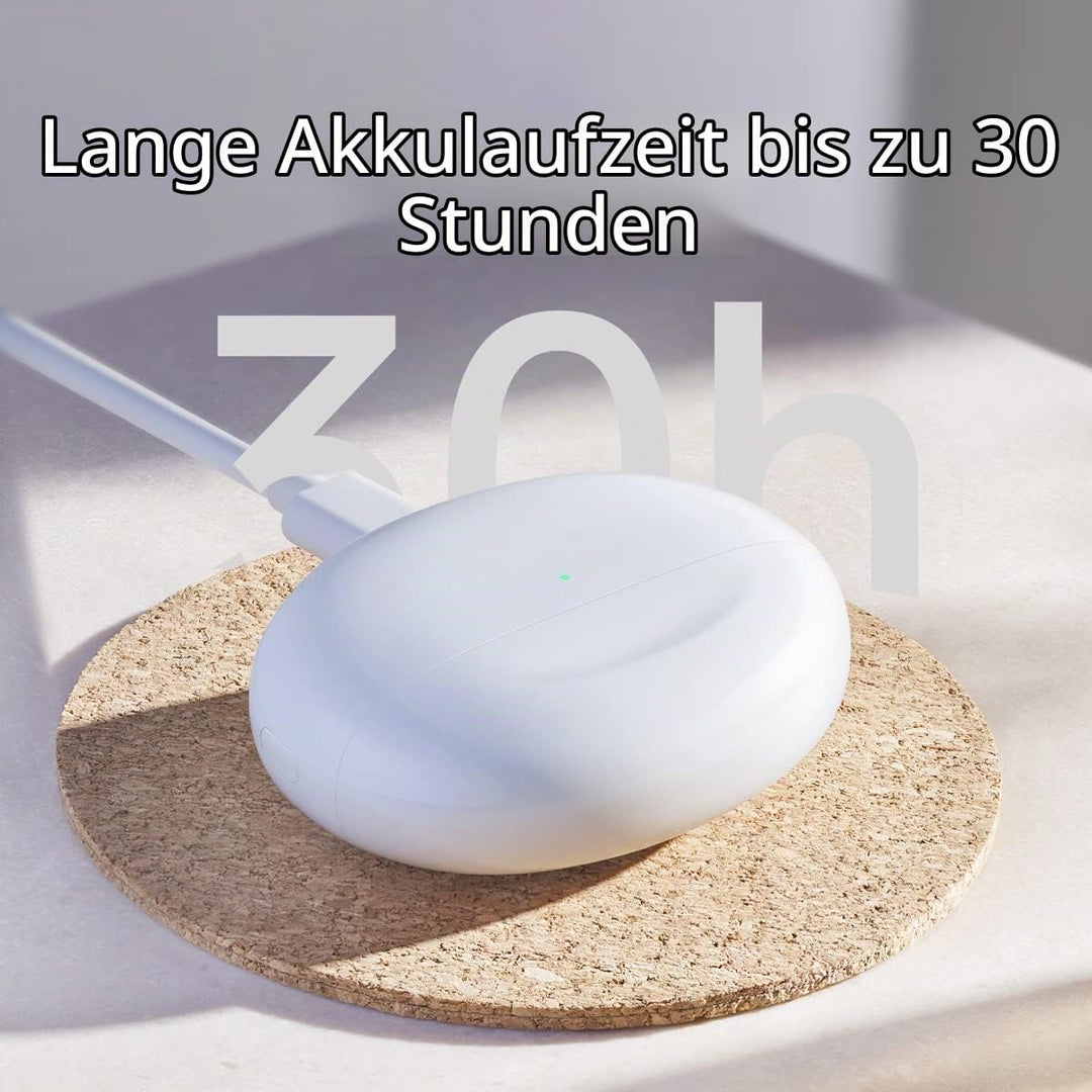 OPPO Enco Free2i kabellose Kopfhörer, Wiedergabezeit mit Lade-Case: bis zu 30 Stunden, Bluetooth 5.2