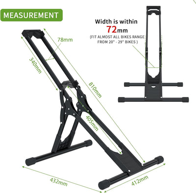 Jolitac Fahrradständer Boden Fahrradhalter Geeignet für Fahrrad Vorderrad oder Hinterrad Halterung A