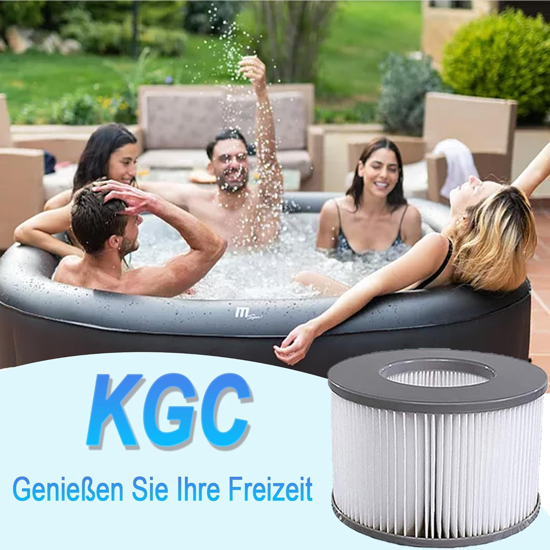 KGC Ersatz Filterkartuschen für MSpa Filter, 6 Stück Ersatzfilter kompatibel mit Whirlpool MSpa Mode