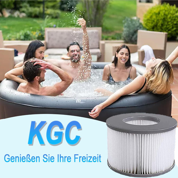 KGC Ersatz Filterkartuschen für MSpa Filter, 6 Stück Ersatzfilter kompatibel mit Whirlpool MSpa Mode