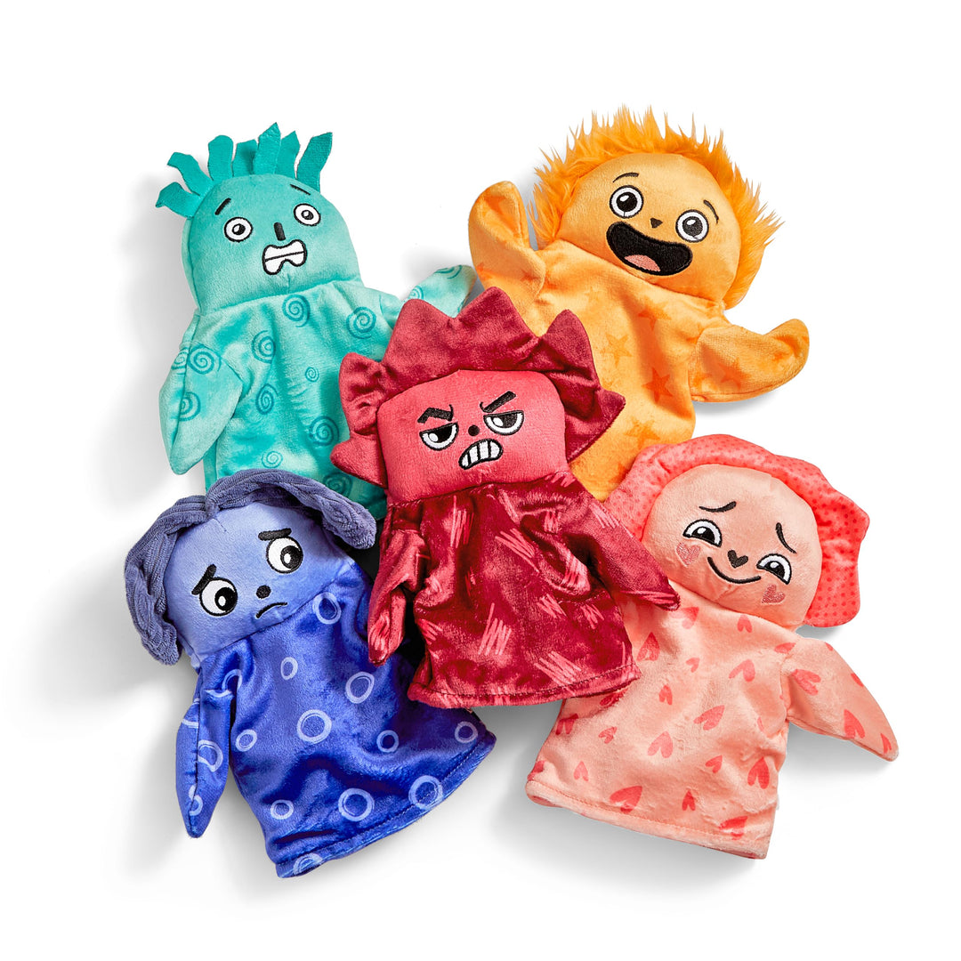 Learning Resources Feelings Family Handpuppen-Set, ab 18 Monaten, 5 Emotionen: Geliebt, Nervös, Frus