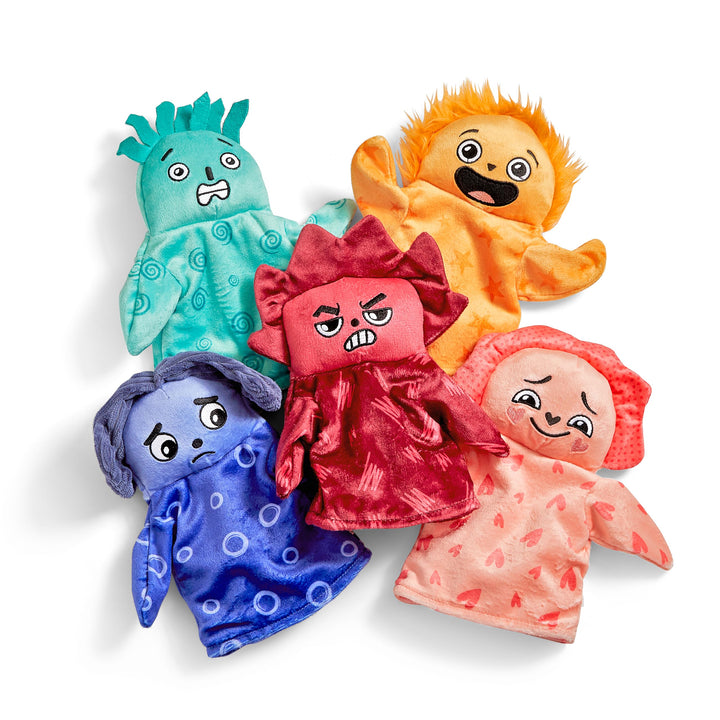Learning Resources Feelings Family Handpuppen-Set, ab 18 Monaten, 5 Emotionen: Geliebt, Nervös, Frus