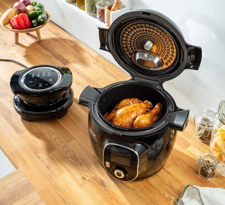 Moulinex Extra Crisp Deckel Cookeo, knusprige Rezepte, 4 automatische Programme, manueller Modus, ei