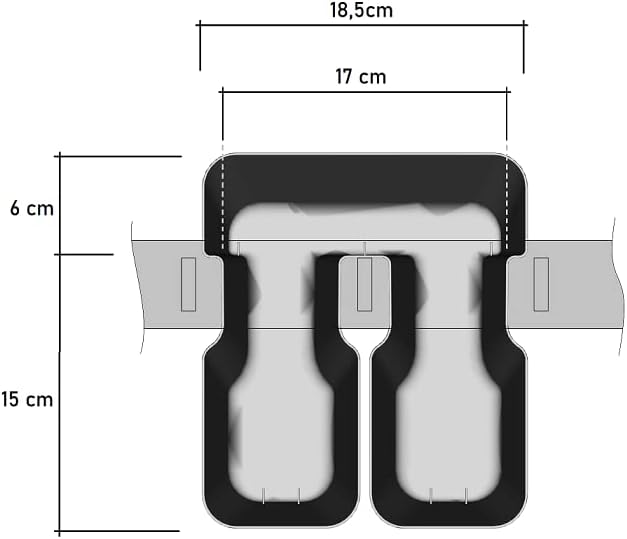 4 x Blumenkasten für Balkongeländer als Sichtschutz oder Rankhilfe, Array-Planter, Quarzgrau, 4 Lite