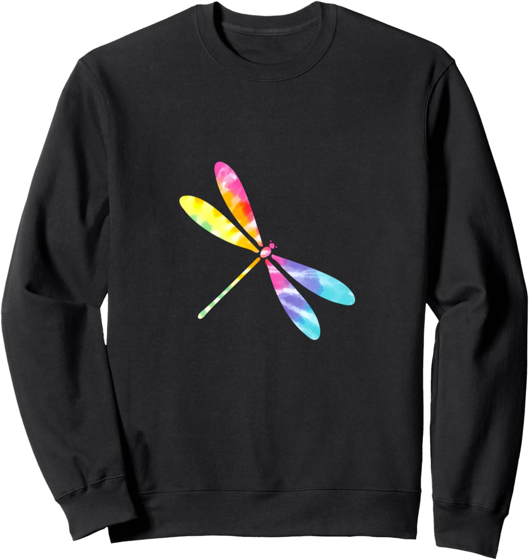 Hübsche Libelle mit Batikfärbung Sweatshirt