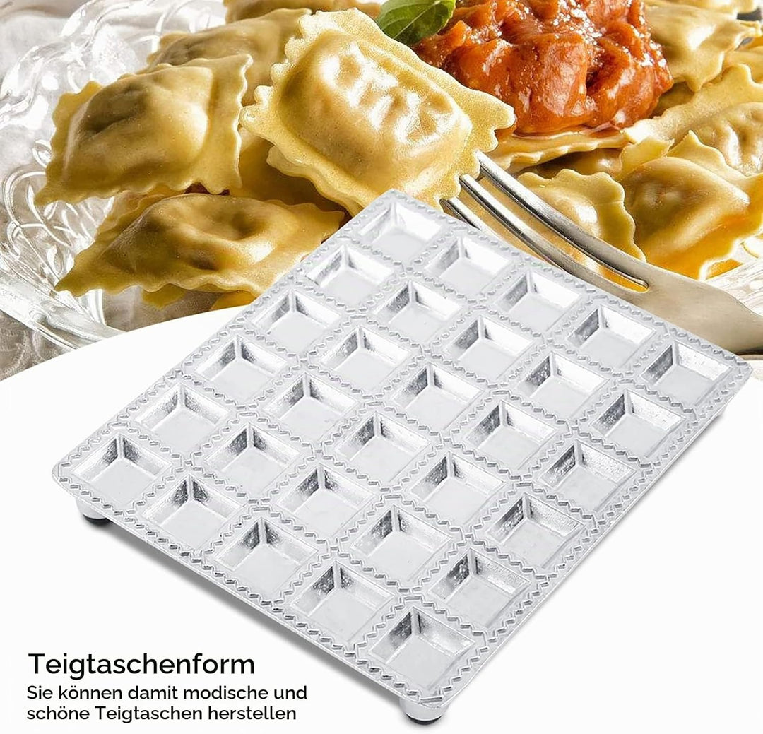 Ravioli Form aus Aluminiumlegierung 19,6×16,5 cm 30 Löcher Knödel Gebäckform Hersteller Ravioli Auss