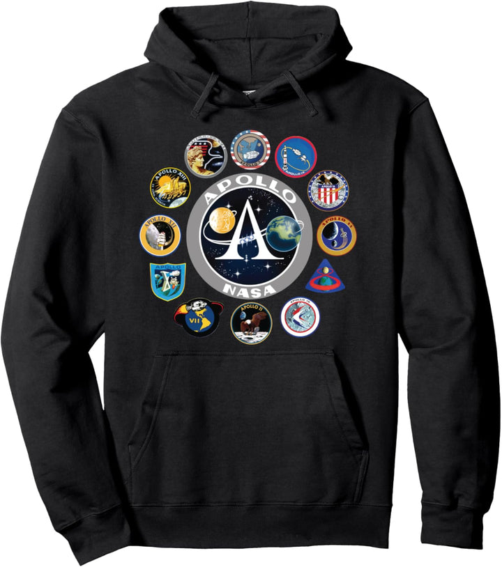 Apollo Missions Patch Badge NASA Pullover Hoodie