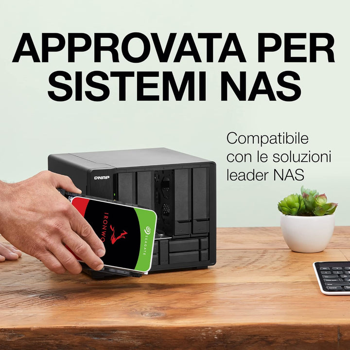 Seagate IronWolf 2 TB interne Festplatte NAS HDD, 3.5 Zoll, 5400 U/Min, CMR, 64 MB Cache, SATA 6 GB/