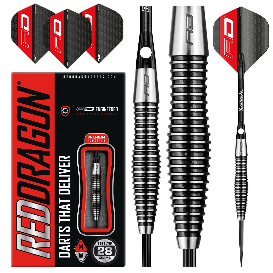 RED DRAGON Lethal Magic 25g, 28g oder 30g Tungsten Darts mit Flights und Schäfte 28.0 Gramm, 28.0 Gr