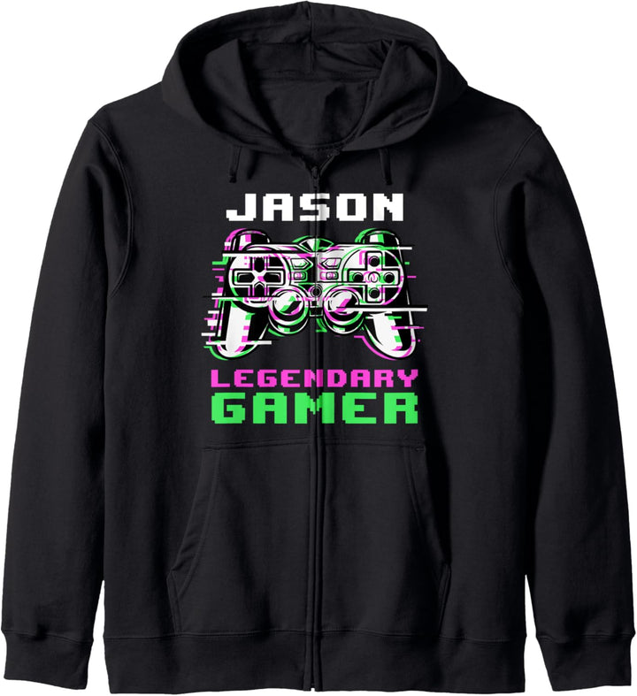 Jason - Legendary Gamer - Personalisiert Kapuzenjacke