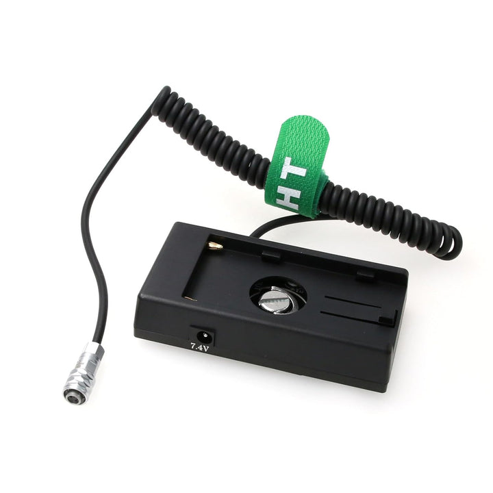 HT BMPCC 4K Kamera F970 Batteriemontageplatte Netzteilkabel 12V für Blackmagic (gewickelt) NP-F970 C