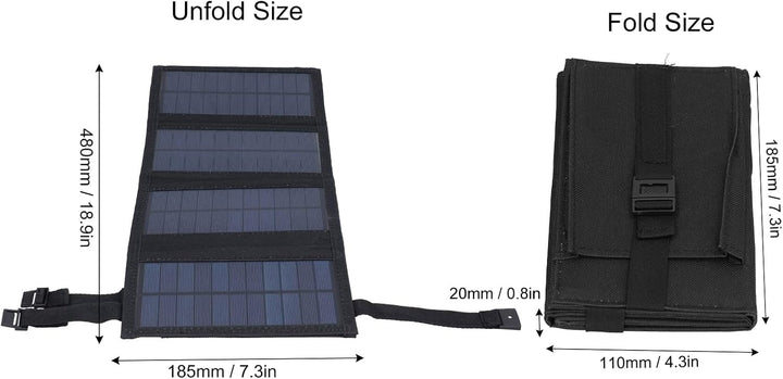 Tyenaza 20W USB Solar Panel, Faltbare tragbare polykristalline Solarzellen -Ladegerät für Out (Schwa