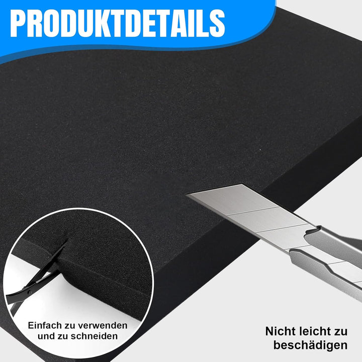 6 Stück Schaumstoff Zuschnit, 400 x 300 x 25 mm Schaumstoffeinlage Werkzeug, Einsätze für Koffer, Wü