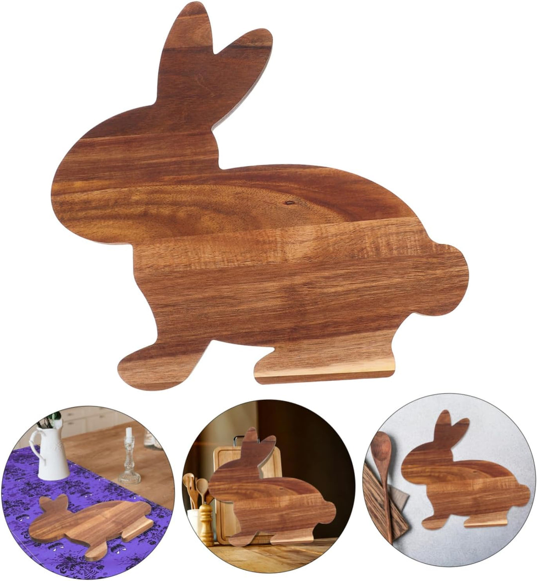 Cabilock Hasenförmiges Holz Servierbrett Lustiges Hölzernes Schneidebrett Holz Charcuterie Brett Frü