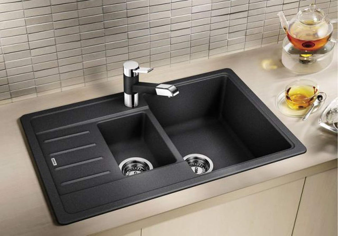 BLANCO LEGRA 6 S Compact | Granitspüle aus SILGRANIT anthrazit | Einbauart: Einbau von Oben | revers