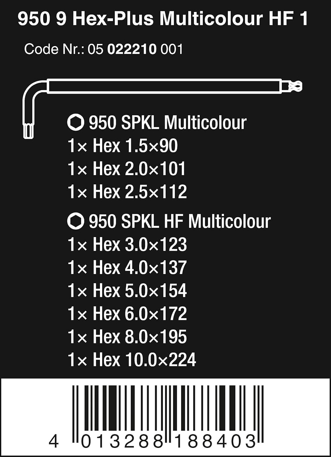 Wera Bit-Sortiment, Bit-Check 30 Impaktor 1, 30-teilig, 05057690001 & 05022210001 950/9 Hex-Plus Mul