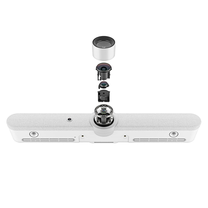 Logitech Rally Bar - 4K, 30fps, 90° FOV, 15x Zoom, Weiss