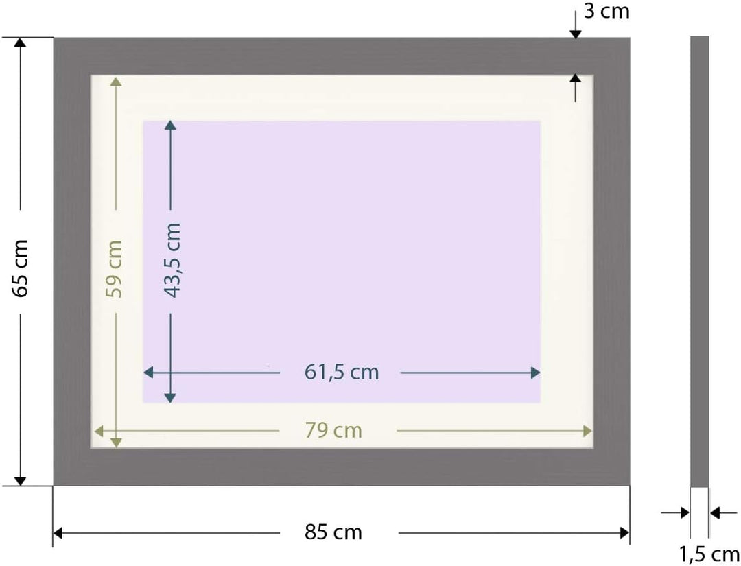 1art1 Köln Poster Hohenzollernbrücke Und Kölner Dom Bei Nacht Gerahmtes Bild Mit Edlem Passepartout