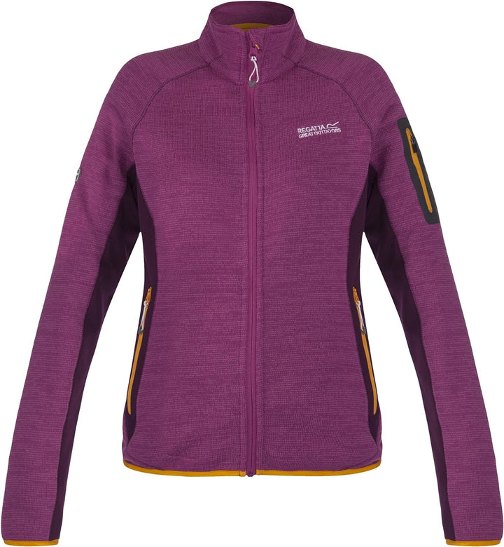 Regatta Laney II Damen Strickjacke Jacke Strick Fleecejacke Seal Grey Grau - Schwarz 44, Grau - Schw
