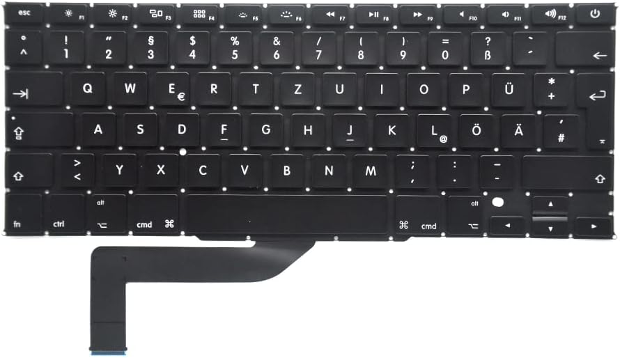 Pardarsey Laptop Tastatur Notebook Keyboard Ersatz Austausch Deutsch QWERTZ DE für MacBook Pro 15" A