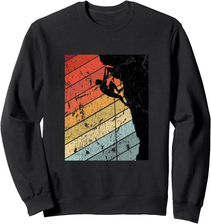 Retro Klettern Bouldern Felsklettern Sweatshirt