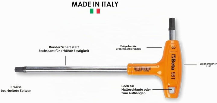 Beta 96T/S6 Sechskant-Stiftschlüsselsatz 10-teilig, 10-teilig