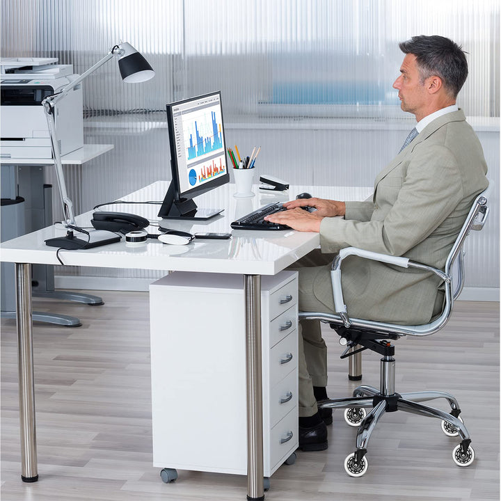 NOVAATO Bürostuhlrollen Parkettrollen Hartbodenrollen - Bürostuhl Rollen - 5 Rollen - 360° drehbar -