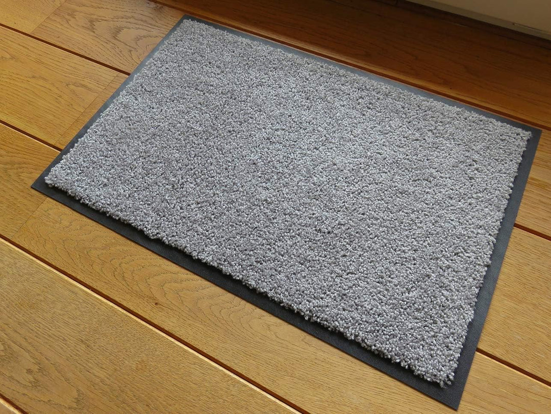 oKu-Tex Fussmatte | Schmutzfangmatte | "Eco-Clean"| Silber/Grau | Recycling-Gummi | für innen | Eing