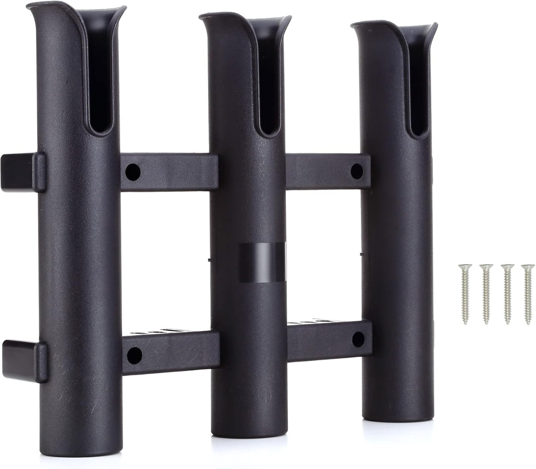 Wand montiert Angel Halterungen Röhren Links Angel Halter Rack Liegt 3-pole-black