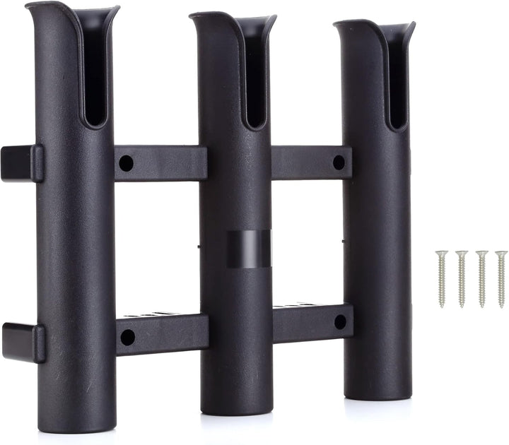 Wand montiert Angel Halterungen Röhren Links Angel Halter Rack Liegt 3-pole-black