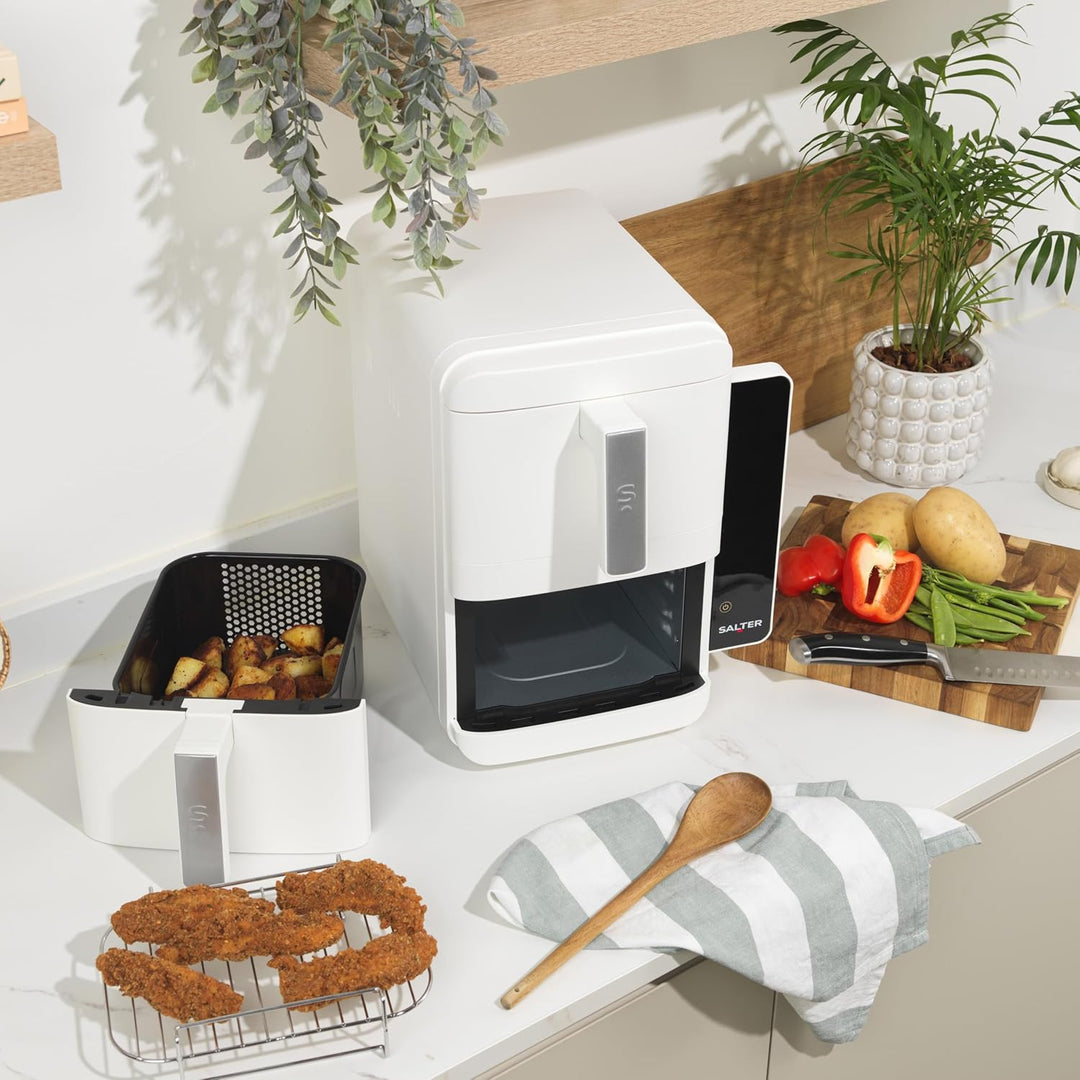 Salter VertiCook Ultra Stapelbarer Heissluftfritteuse - Vertikales Kochen, 9L, 2 x 4,5L Körbe &amp; Rost