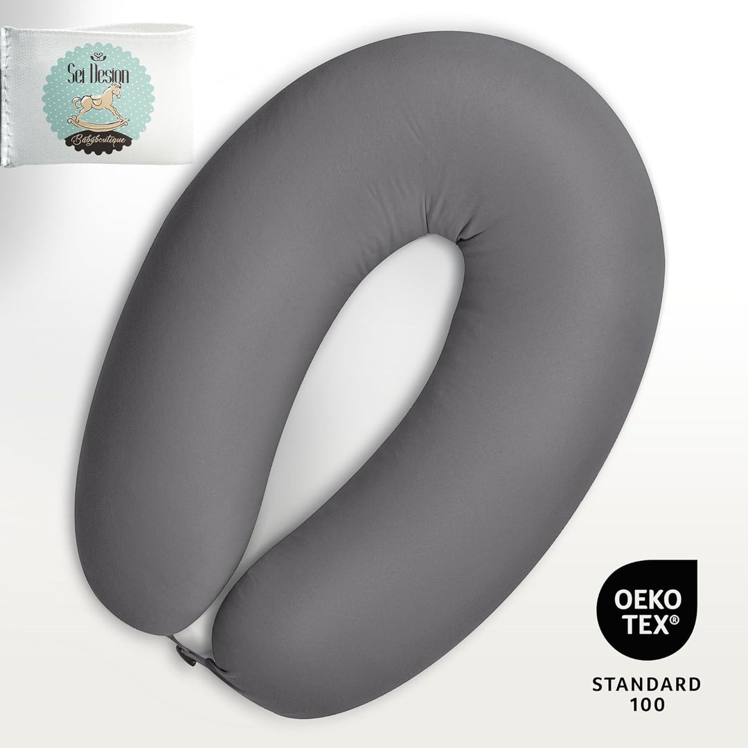 sei Design Stillkissen 170×30 cm – ergonomisch geprüftes Unterstützungskissen – EPS-Mikroperlenfüllu