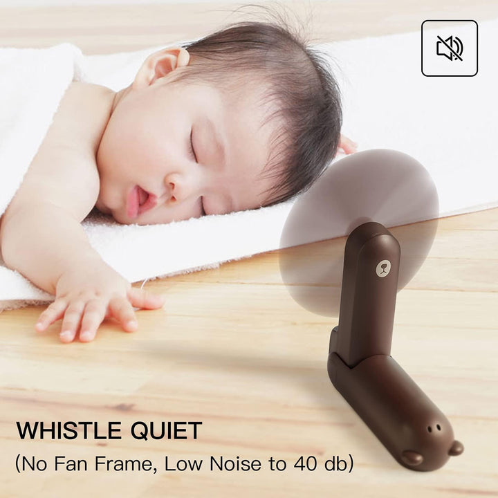 JISULIFE Handventilator Mini Ventilator 3 IN 1, mit 4500 mAh Powerbank USB Akku Klein Ventilator, Ba