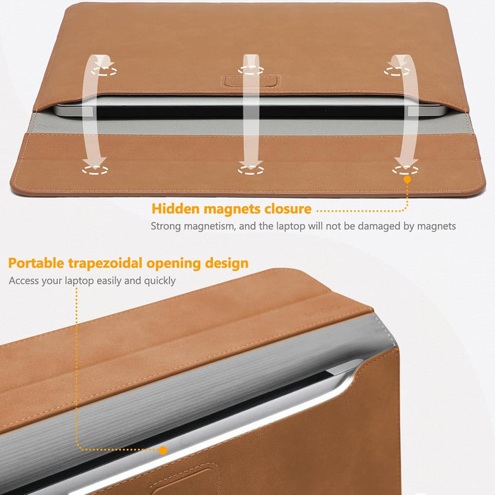 HYZUO 13,3-14 Zoll Laptop Hülle Tasche mit Standfunktion für MacBook Pro 14 M5/M4/M3/M2/M1 2026-2021