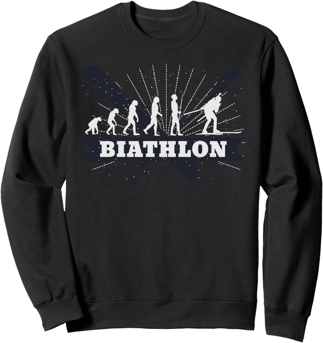 Biathlon Skifahren Wintersport Geschenk Fun Sweatshirt
