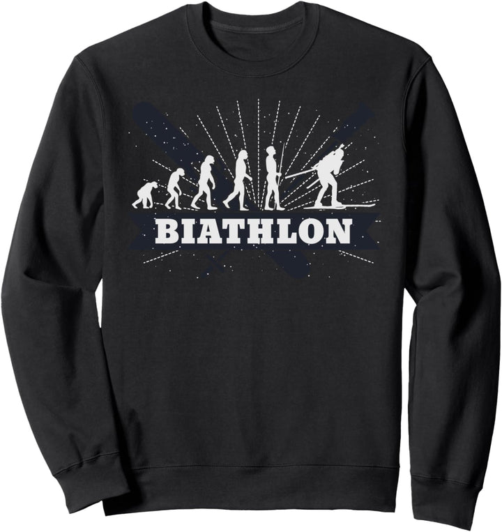 Biathlon Skifahren Wintersport Geschenk Fun Sweatshirt