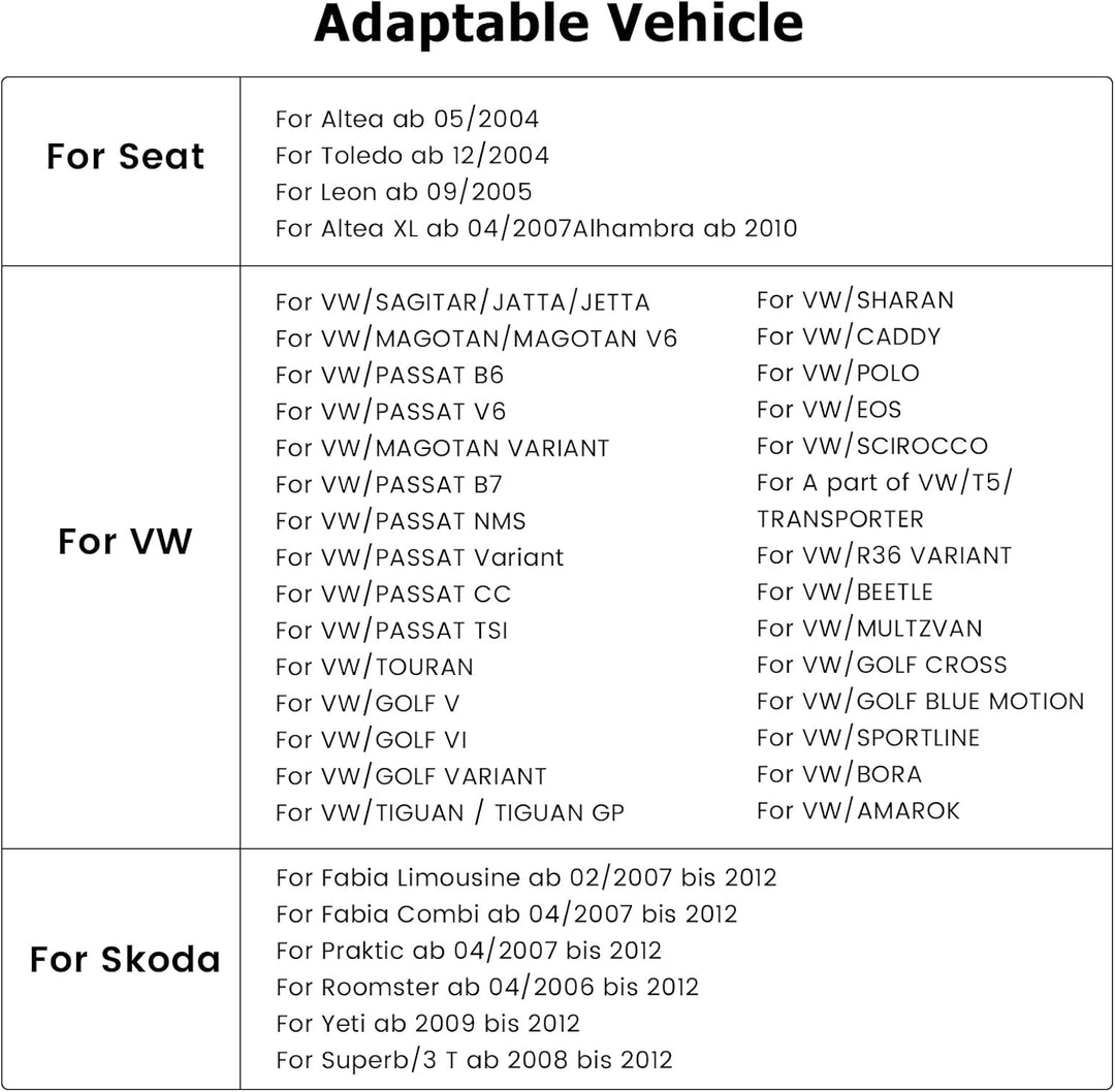Hikity [4+64GB] Android 15 Autoradio, Wireless CarPlay Android Auto, für VW Golf 5 6 Passat Polo Tig