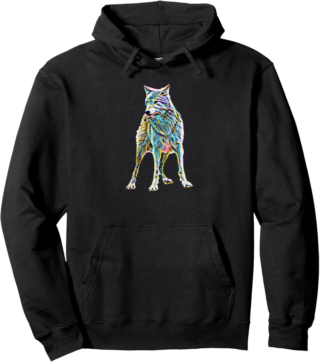 Wolf Motiv Mond Wölfe Pullover Hoodie