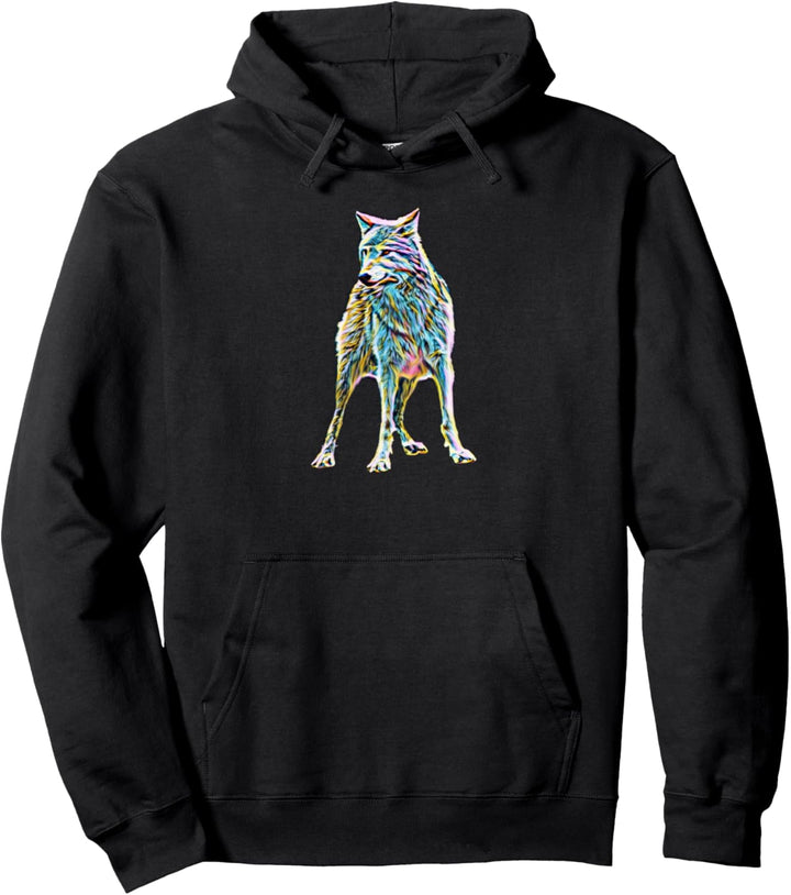 Wolf Motiv Mond Wölfe Pullover Hoodie