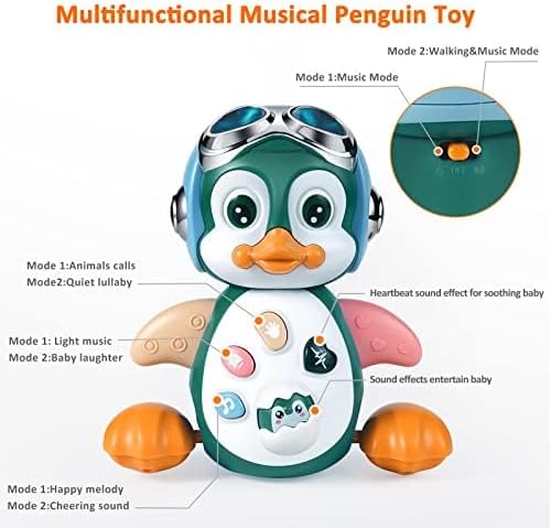 MOONTOY Musik Spielzeug ab 1 Jahr Geschenke für Mädchen Junge,Krabbel Musikspielzeug Babyspielzeug a