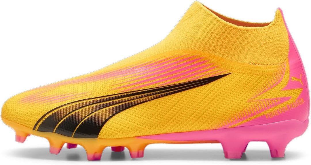 PUMA King Pro Fg/Ag Unisex Soccer Shoe 40.5 EU Sun Stream Puma Black Sunset Glow, 40.5 EU Sun Stream