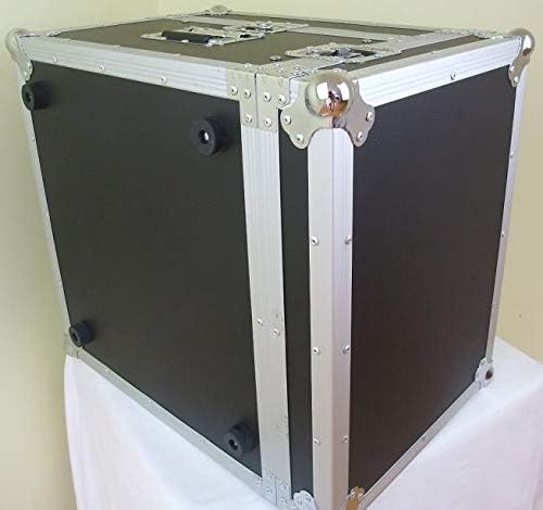 27316 Winkelrack 6/8HE mit Laptop Ablage - Kombi Case, L-Rack, DJ Rack