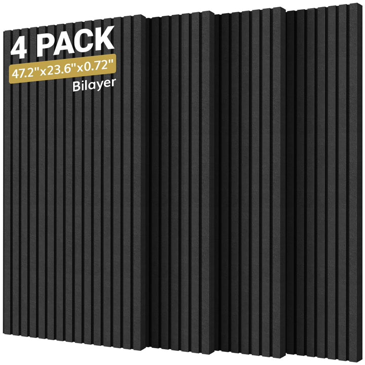 4 Pack Akustikpaneele Selbstklebend, TONOR 120x60x1.8cm grosse Schalldämmung Akustikplatten, Schalls