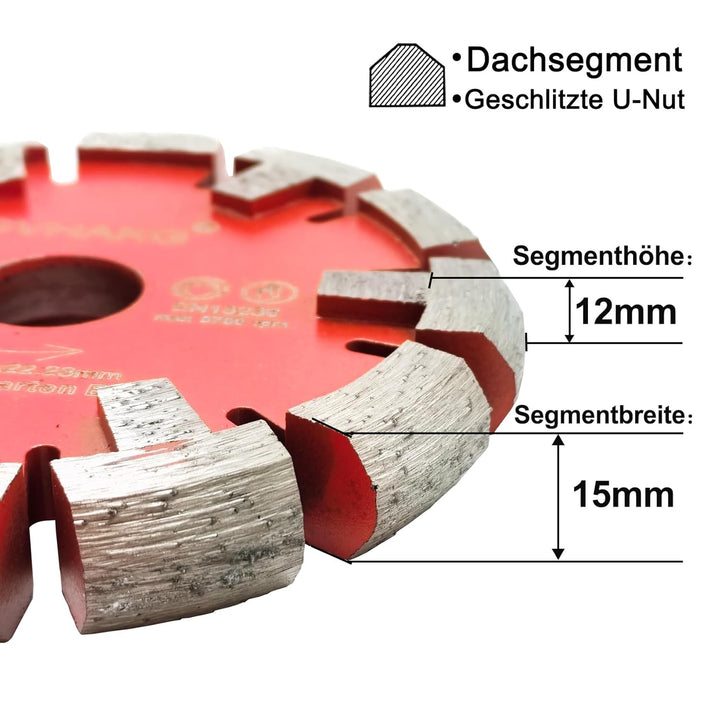GVHAKG Tuck Point Diamantklinge für Sehr harte Betonböden und Entfernung, 120mm für Betonreparatur,