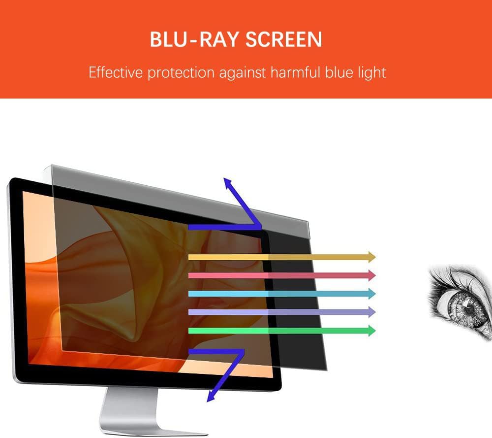 PaceBid 23-24 Zoll Monitor Blickschutzfilter I Privacy Filter für Computer I Desktops Blickschutzfol