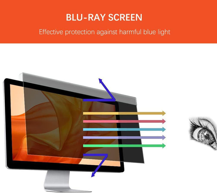PaceBid 23-24 Zoll Monitor Blickschutzfilter I Privacy Filter für Computer I Desktops Blickschutzfol