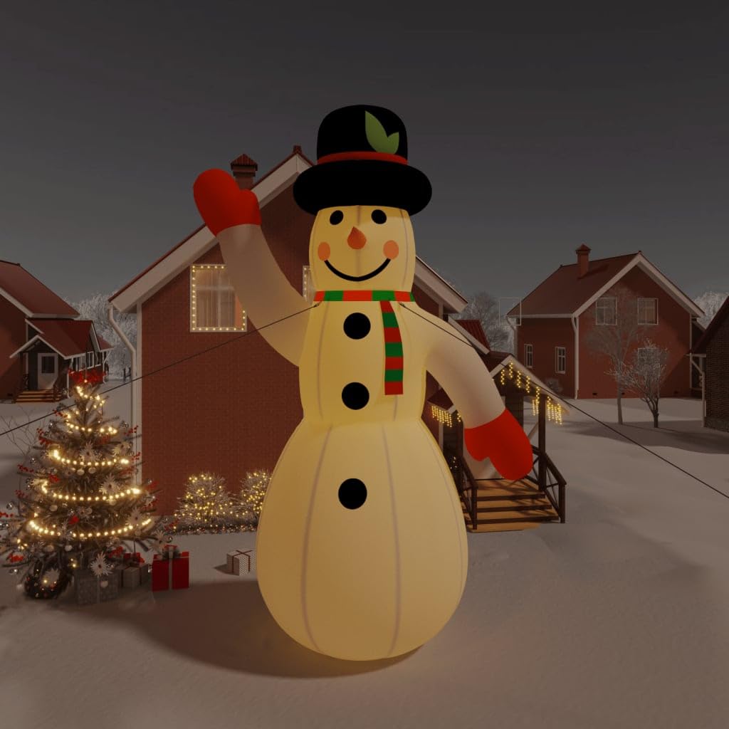 Hommdiy Aufblasbarer Schneemann mit LEDs 805 cm Schneemann 805 cm, Schneemann 805 cm