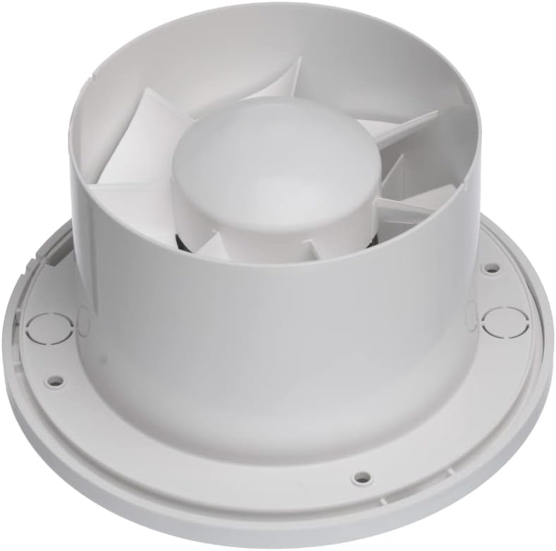 EUROPLAST Ø 125mm Bad-Lüfter - Fan zur Belüftung in Bad und WC gegen Feuchtigkeit - Leise Ventilator
