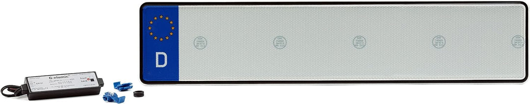 G-elumic Selbstleuchtendes Kennzeichen Pkw 12V (geprägt) 520x110mm