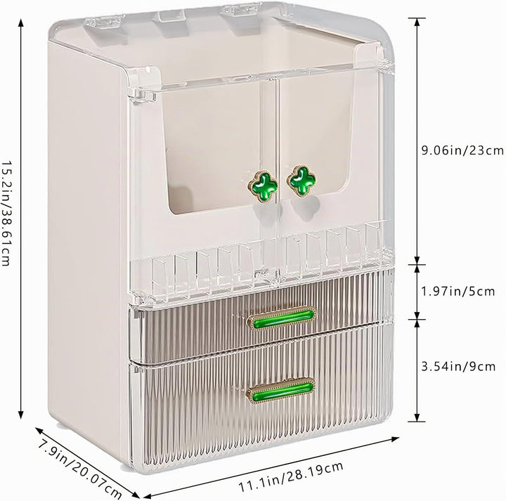 Make Up Organizer Dustproof Kosmetik Aufbewahrung mit Deckel Schubladen Cosmetic Organizer Schmink O